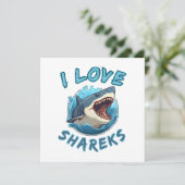 Invitation J'aime les requins Fisher (Debout devant)