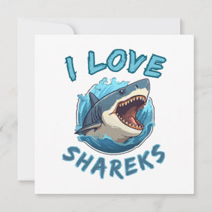 Invitation J'aime les requins Fisher