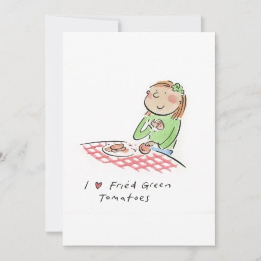 Invitation J'aime les tomates vertes frites (Devant)