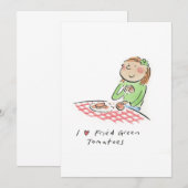 Invitation J'aime les tomates vertes frites (Devant / Derrière)