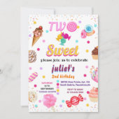 Invitation J'aime l'été, enfants mignons fille deux doux 2e a (Devant)