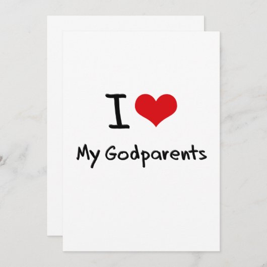 Invitation J'aime mes parrains (Devant / Derrière)