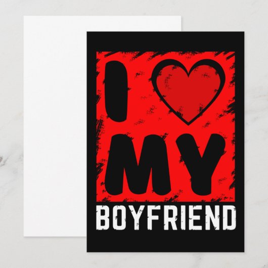 Invitation j'aime mon ami (Devant / Derrière)