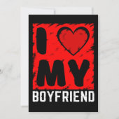 Invitation j'aime mon petit ami (Devant)