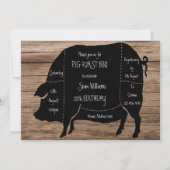 Invitation J'aime Pig Butts fête d'anniversaire (Dos)