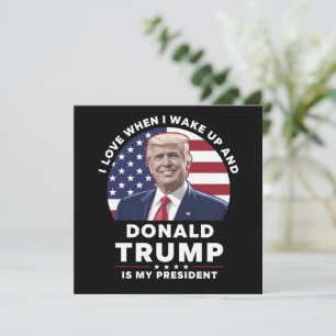 Invitation J'aime quand je me réveille et Donald Trump mon pr