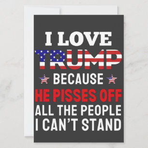 Invitation "J'aime Trump parce qu'il fait chier tous les gens