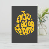 Invitation J'aime une bonne pomme de terre (Debout devant)