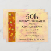 Invitation Jalon Automne Fête d'anniversaire (Devant / Derrière)