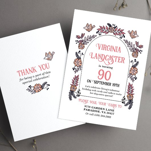 Invitation Jalon Douche par la poste Anniversaire