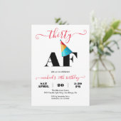 Invitation Jalon Funny Vieux Fête d'anniversaire de la Fête (Debout devant)