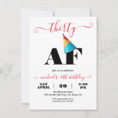 Invitation Jalon Funny Vieux Fête d'anniversaire de la Fête (Devant)