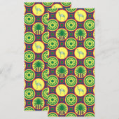 Invitation Jamahiri ® Libye | Motif africain (Devant / Derrière)