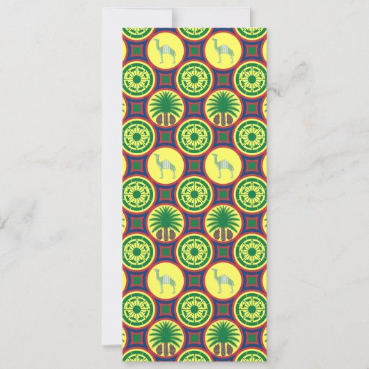 Invitation Jamahiri ® Libye | Motif africain (Devant)