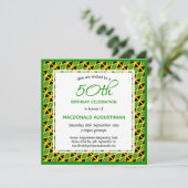 Invitation JAMAICA FLAG Personnalisé 50e anniversaire (Debout devant)