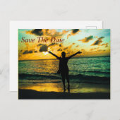 Invitation Jamaica Sauvegarder La Date (Devant / Derrière)