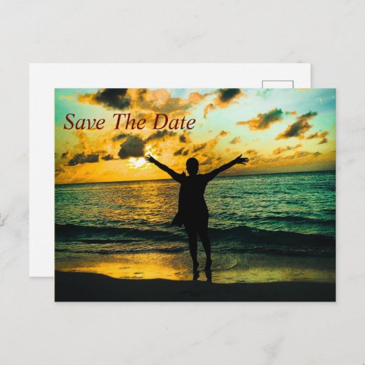 Invitation Jamaica Sauvegarder La Date (Devant / Derrière)