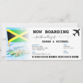 Invitation Jamaïque Boarding Pass Destination Wedding (Devant)