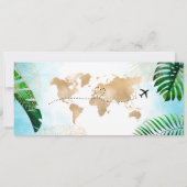 Invitation Jamaïque Enregistrer la date Boarding Pass Plage t (Dos)