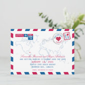 Invitation Jamaïque Mariage AirMail Save the Date (Debout devant)