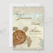 Invitation Jamaïque Tortue marine moderne Plage côtière moder (Dos)