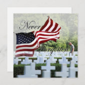 Invitation Jamais oublié - Jour commémoratif (Devant / Derrière)