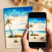 Invitation Jamais Plus De Fête des mariées Sur La Plage De L'