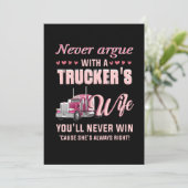 Invitation Jamais vous n'aurez à gagner avec la femme d'un ca (Debout devant)