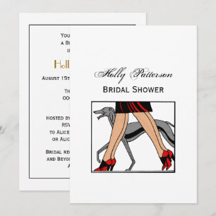 Invitation Jambes Art Déco Femmes Greyhound Whippet Chien R