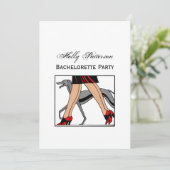 Invitation Jambes Art déco femmes Greyhound Whippet Chien R (Debout devant)