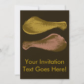 Invitation Jambes de poulet frit (Devant)