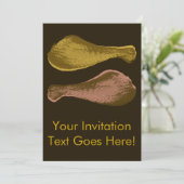 Invitation Jambes de poulet frit (Debout devant)