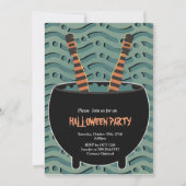 Invitation jambes de sorcière Halloween (Devant)