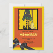 Invitation jambes de sorcière Halloween (Devant)