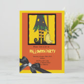 Invitation jambes de sorcière Halloween (Debout devant)