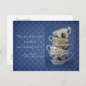 Invitation Jane Austen Tea Party (Devant / Derrière)