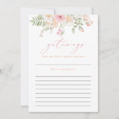 Invitation JANE Blush Rose Floral Getaways Voyage Bride Jeu (Devant)