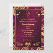 Invitation Janeu Poite Upanayanam Cérémonie du Saint Thread h (Devant)