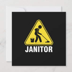 Invitation Janitor Sign Cleaners Service de nettoyage Janitor