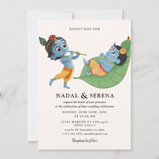 Invitation janmashtami Mariage (Devant)