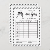 Invitation Janvier Bunco Roll dans le Nouvel An double face (Devant / Derrière)