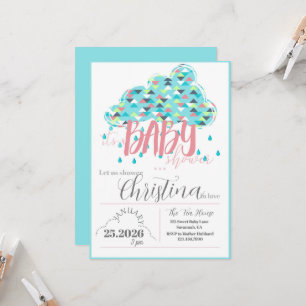 Invitation Janvier Sprinkle Shower Maman-to-be Baby shower