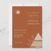 Invitation Japandi Abstrait Scandinave Mariage géométrique (Devant)