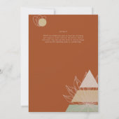 Invitation Japandi Abstrait Scandinave Mariage géométrique (Dos)