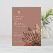 Invitation Japandi Abstrait Scandinave Mariage géométrique (Debout devant)