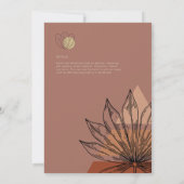 Invitation Japandi Abstrait Scandinave Mariage géométrique (Dos)