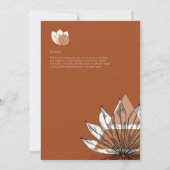 Invitation Japandi Abstrait Scandinave Mariage géométrique (Dos)