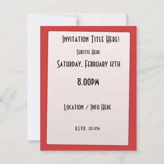 Invitation Japon (Dos)