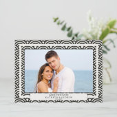 Invitation Japon Seigaiha Vagues Enregistrer La Date Flat Pho (Debout devant)