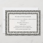 Invitation Japon Seigaiha Vagues Enregistrer La Date Flat Pho (Dos)